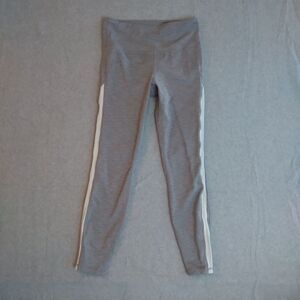 Athleta Leggings Small Grey Mesh Chat‎ Performance Stretch Gym Yoga 7/8